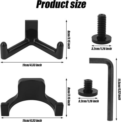 21-Piece Tool Storage Hooks - Black Y/U-Shaped Hooks with Wrench - Shed Storage Accessories - Compatible with Suncast and Craftsman