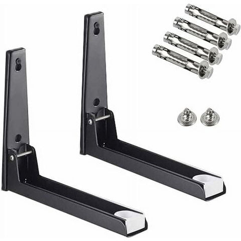 Microwave Stand with Arm, Steel Microwave Stand, Wall Mounted Microwave Stand, Wall Mount Shelf for Microwave (2 Pieces)