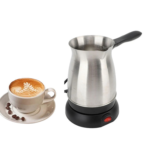 Coffee Maker, Turkish Electric Coffee Maker Machine, Stainless Steel Electric Coffee Pot for Delicious Turkish & Greek Coffee, 600ML,5 to 6 Cup Brewing Capacity,110V US Plug Multicolor