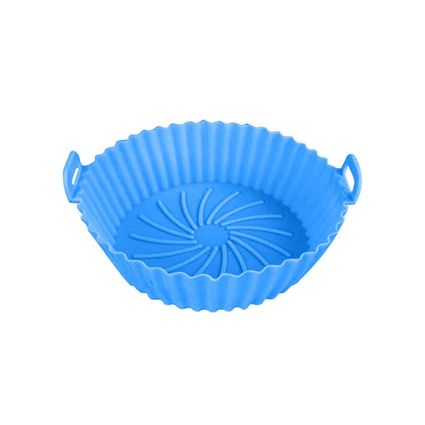 Air Fryer Silicone Liners, Air Fryer Silicone Baking Tray, Mini Air Fryer Tray, Round Small Air Fryer Liners, Silicone Reusable Airfryer Liners Accessories, Fryer Pot Baking Pan Pink