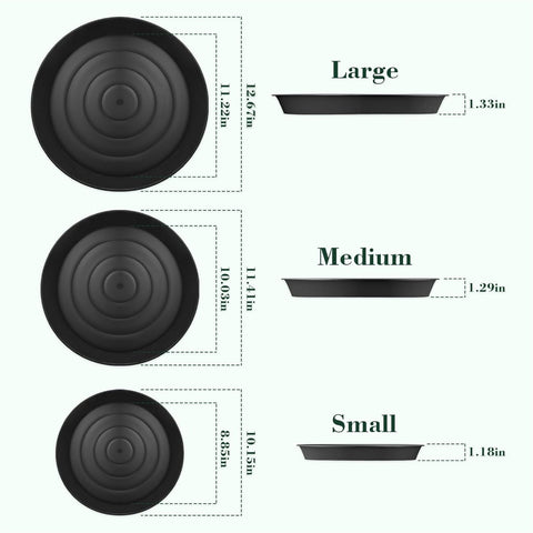 Tutuviw 3 Size Round Stepping Stone Mold,Cement Molds for Concrete,Plastic Concrete Molds for Casting Garden Pavement Precast and Forms Walkway (10"/11.4"/12.6", Black)