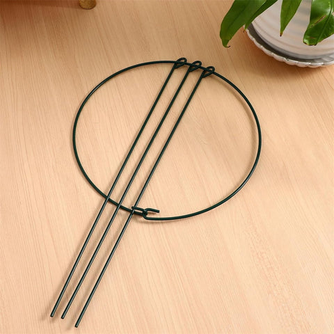 Tutuviw 3 Pcs Garden Plant Support Rings for Potted Plant,9x11in Round Metal Plant Stakes Rings,Garden Plant Support Brace,Peony Cages Support Stakes Ring,Plant Support Stakes for Indoor Outdoor 9"