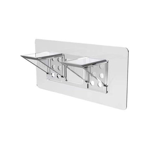 Adhesive Shelf Bracket, No-Drill Shelf Support Hooks, Clear Plastic Adhesive Wall-Mounted Bracket for Closet Cabinet Organization, Easy Instal(B) B