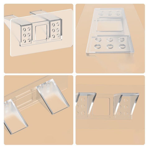 Adhesive Shelf Bracket, No-Drill Shelf Support Hooks, Clear Plastic Adhesive Wall-Mounted Bracket for Closet Cabinet Organization, Easy Instal(B) B