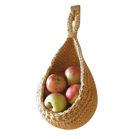 Hanging Wall Basket, Teardrop Hanging Baskets with Hanging Ring for Home Indoor Decoration, Hanging Plant Pot Holder, Vegetable Fruit Storage Baskets for Kitchen Wall Restaurant Balcony Garden C
