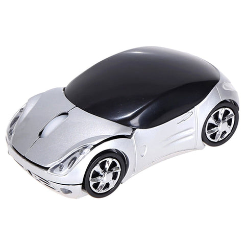 2.4G Wireless Mouse, Cute Car Mouse, 2.4G Wireless (10m Range) and USB Plug and Play, 1200DPI Optical Tracking, for PC Computer Laptop Tablet, with LED Light Pink