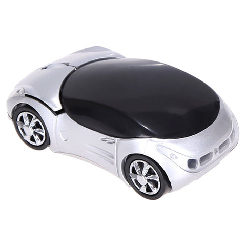 2.4G Wireless Mouse, Cute Car Mouse, 2.4G Wireless (10m Range) and USB Plug and Play, 1200DPI Optical Tracking, for PC Computer Laptop Tablet, with LED Light Yellow