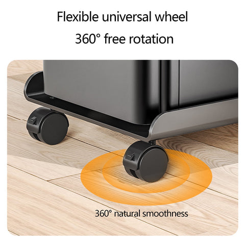 Adjustable Mobile CPU Stand, Ventilated Computer Tower Stand with 4 Caster Wheels, for PC Tower, Under Desk CPU Holder, PC Floor Cart Computer Riser for Gamers White