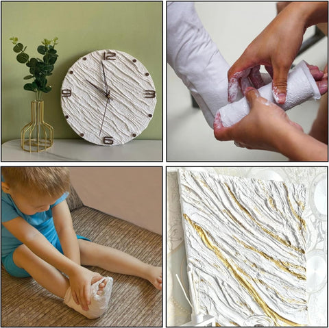 QZS DIY Sculptures Bandage Plaster Cloth Rolls Set of 6 Plaster Strip 1.97x106.3in DIY Hobby Crafts Supplies for Masks Scenery Sculptures 6pcs