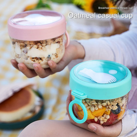 BOBASNDM Polycarbonate White PC Leakproof Yogurt Container Cyan