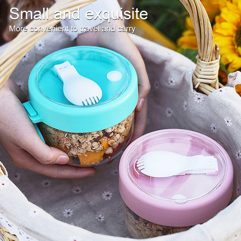 BOBASNDM Polycarbonate White PC Leakproof Yogurt Container Cyan