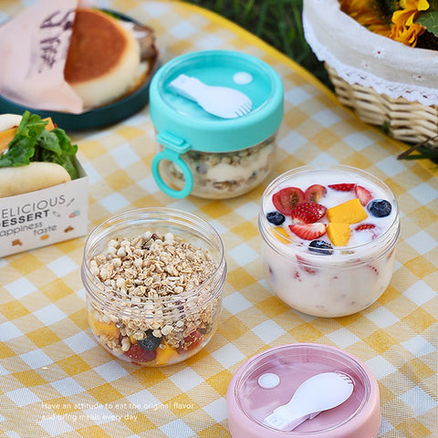 BOBASNDM Polycarbonate White PC Leakproof Yogurt Container Cyan