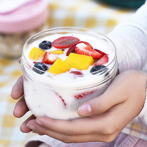BOBASNDM Polycarbonate White PC Leakproof Yogurt Container Cyan