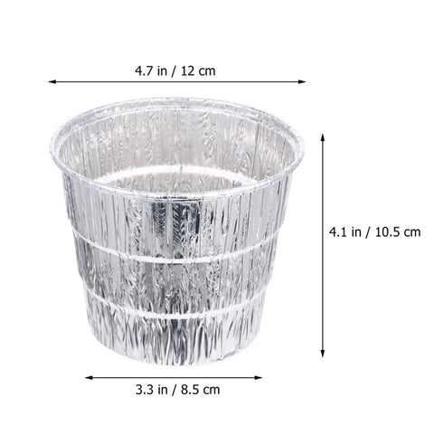 12 Pack Disposable Drip Grease Bucket Liners, Grill Drip Tray, Disposable Foil Liner for BBQ Drip Bucket