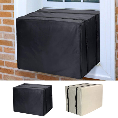 Cheers.US Window Air Conditioner Cover Outdoor, Outside Window AC Unit Cover Black Dust-Proof Waterproof AC Cover Outdoor Window AC Protection Cover L Beige