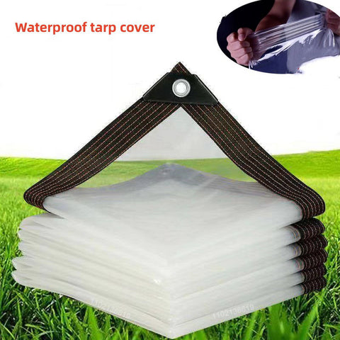 Clear Tarps Heavy Duty, Waterproof Tarpaulin Cover Greenhouse Garden Plant Patio 5 x 6.5FT 6.5*13ft