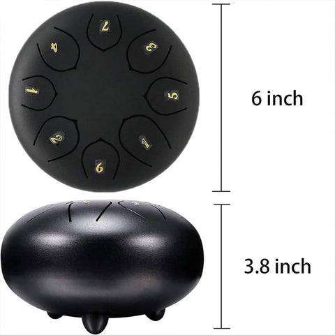Rain Drum for Outside Garden,Chakra Drum for Rain Outdoor, Drum Rain Chime Waterproof,Rain Drum for Garden Instrument, chakra Drum 6 Inches 8 Notes, Chakra Rain Drum Outdoor A01