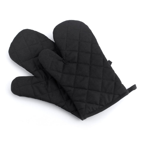 Poaug Oven Mitts on Sale Clearance 2Pc Oven Gloves Grill Gloves Slippery Cooking Gloves for Cooking Baking Grilling Yellow Z4-Black