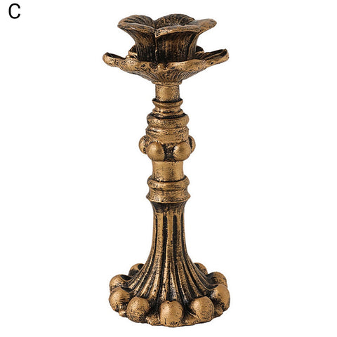 Visland Candlestick Holders , Brass Gold Candlestick Holder Set Candle Stick Holders Decorative Candlestick Stand for Wedding Party Dinning as shown 096