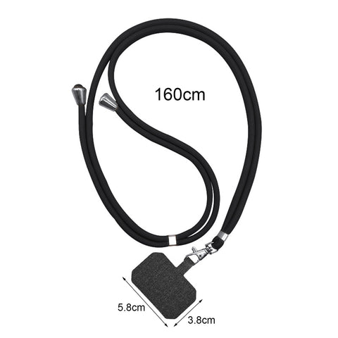Mightlink Phone Lanyard,Universal Crossbody Cell Phone Lanyards Adjustable Shoulder Neck Straps,Cell Phone Lanyard Compatible for All Smartphones Black