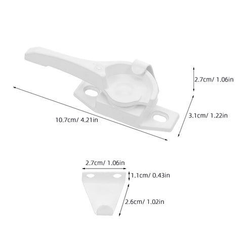 HOOWIFFY Aluminum Sliding Window Lock, and Stylish Design, Easy to Install, Includes 4 Sets for Secure