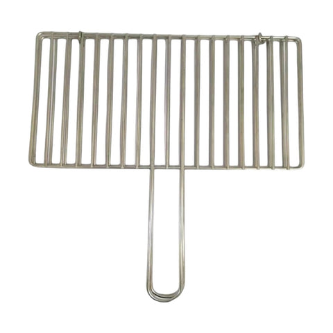 Kdkad Fish Grilling Basket, BBQ Grilling Basket, Folding Portable Stainless Steel BBQ Grill Basket for Fish Vegetables Shrimp with Handle 15×9.4 in Silver