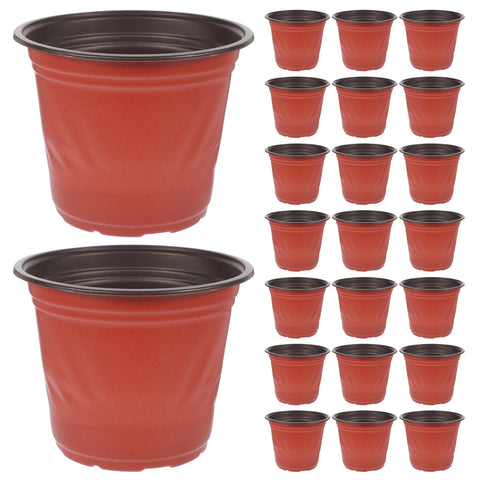Worgeous 50 Pcs Large Plastic Planter Pots for and Plants, Garden Starter Containers
