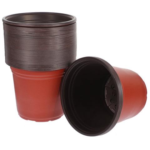 Worgeous 50 Pcs Large Plastic Planter Pots for and Plants, Garden Starter Containers
