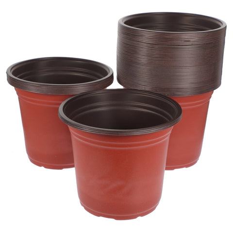 Worgeous 50 Pcs Large Plastic Planter Pots for and Plants, Garden Starter Containers