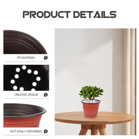Worgeous 50 Pcs Large Plastic Planter Pots for and Plants, Garden Starter Containers