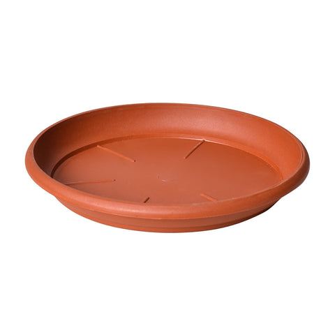 Darzheoy 6 Pack Plant Saucer Tray 3.6 inch, Heavy Duty Plastic Pot Plant Drip Trays Saucers for Indoors Outdoor, Plant Water Tray for Planters 4.7" Brown