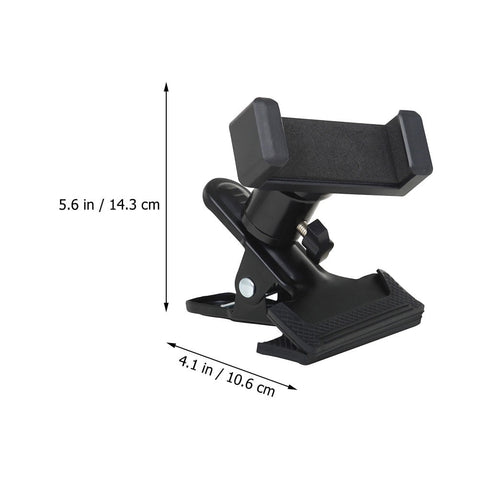 HOOWIFFY Guitar Phone Mount Metal Holder Black for Music Scores and Video Recording 2Pcs