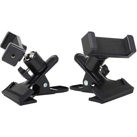HOOWIFFY Guitar Phone Mount Metal Holder Black for Music Scores and Video Recording 2Pcs