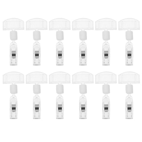 WHAMVOX 16 Pcs Name Tag Clips for Badges Holder with Display Transparent