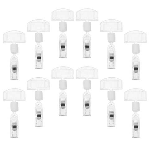 WHAMVOX 16 Pcs Name Tag Clips for Badges Holder with Display Transparent