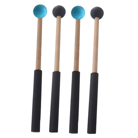 HOOWIFFY Drum Mallets Wooden Rubber 2 Pairs 8.7x1in