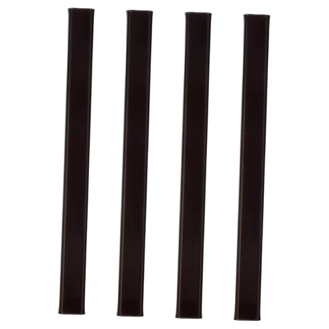 HOOWIFFY 4-Pack Outdoor Electrical Wire Cord Covers Black Plastic Protective 4.3 x 0.4 x 0.2 Inches