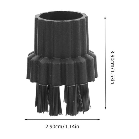HOOWIFFY 12Pcs Steamer Brush Attachments for Steam Cleaner Mop with Black Nylon Bristles for Effective Cleaning