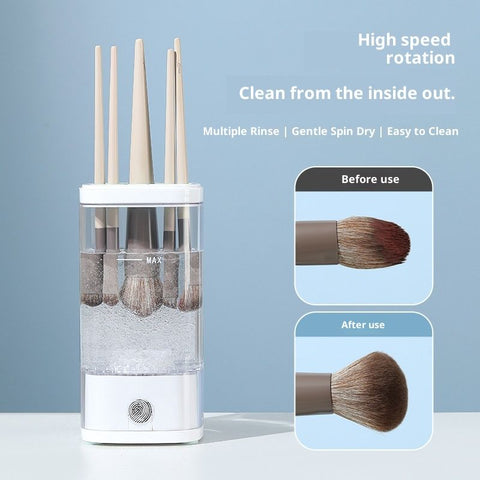 Electric Makeup Brush Cleaner, Multi-Functional Cosmetic Brush Cleaner, Portable Automatic Makeup Brush Cleaning Solution With Dryer-Holder, Charger, USB-C cable, Beauty Gift for Women
