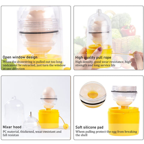 Portable Egg Scrambler Shaker Whisk Hand Powered Golden Egg Maker Eggs Yolk White Mixer Kitchen Gadgets for Mixing the Egg