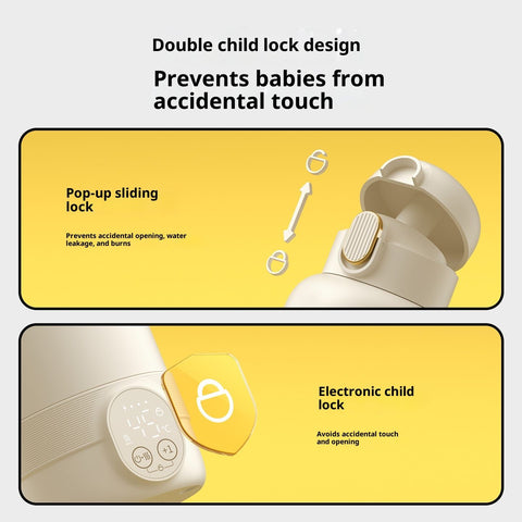 Portable Bottle Warmer for Travel, Fast Heating in for Breast Milk and Formula, with LED Display, Large Capacity, Baby Bottle Warmer with Temperature Control