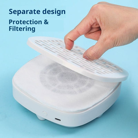 Nail Dust Collector, Cordless Dust Collector Nail Tech, Compact Powerful  Nail Vacuum Fan Rechargeable Dust Pedicure for Home, White（white）