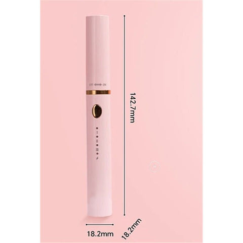 360° Heated Lash Brush Rechargeable with 3 Brush Heads & 3 Temp & 5s Fast Heating【Lengthen/Define/Curler】 3-in-1 Lash Curler for All Types of Lashes 【pink】