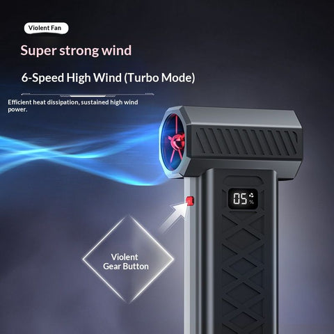 Electric Air Duster- Super Power Blower, 6-Gear Adjustable Mini Blower with Fast Charging, Rechargeable Dust Blower for Computer, Keyboard, Car, and Home Cleaning