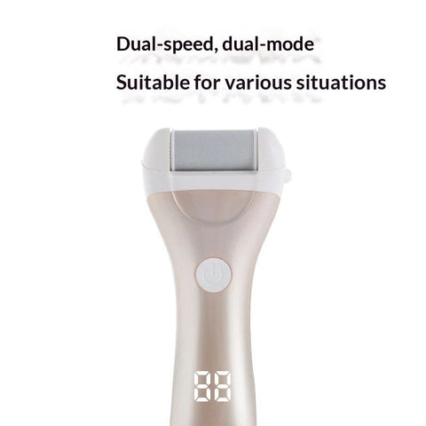 Callus Remover for Feet, Electric Foot File Callus Removers Rechargeable Waterproof Pedicure Tools Foot Scrubber Shaver Feet Care Tool for Cracked Heels Dead Skin （Golden）
