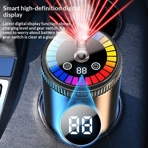 Smart Car Air Fresheners with Rhythmic Atmosphere Light, Car Freshener Essential Oil Diffuser, Auto On/Off