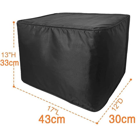 Window Air Conditioner Insulation Cover for Outside Unit, Outdoor Dust-Proof and Waterproof, 17"L × 13"H × 12"D - Black