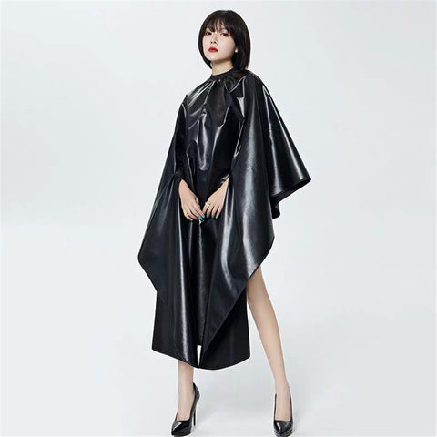 Professional Hair Chemical Hair Shawl Waterproof Bleach Proof Hair Color Dye Shawl, Cape Adjustable Neck Part for Adults and Youth (black)