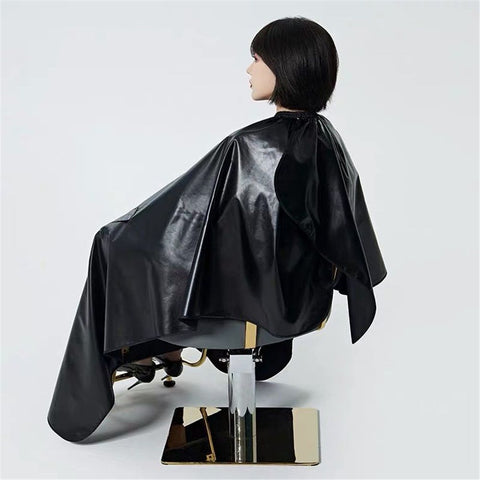 Professional Hair Chemical Hair Shawl Waterproof Bleach Proof Hair Color Dye Shawl, Cape Adjustable Neck Part for Adults and Youth (black)