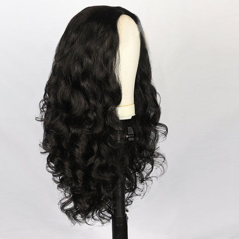 Lace 26in-Lacefrontal Hand Tied Glueless Synthetic With Natural Density Preplucked Hairline (black）